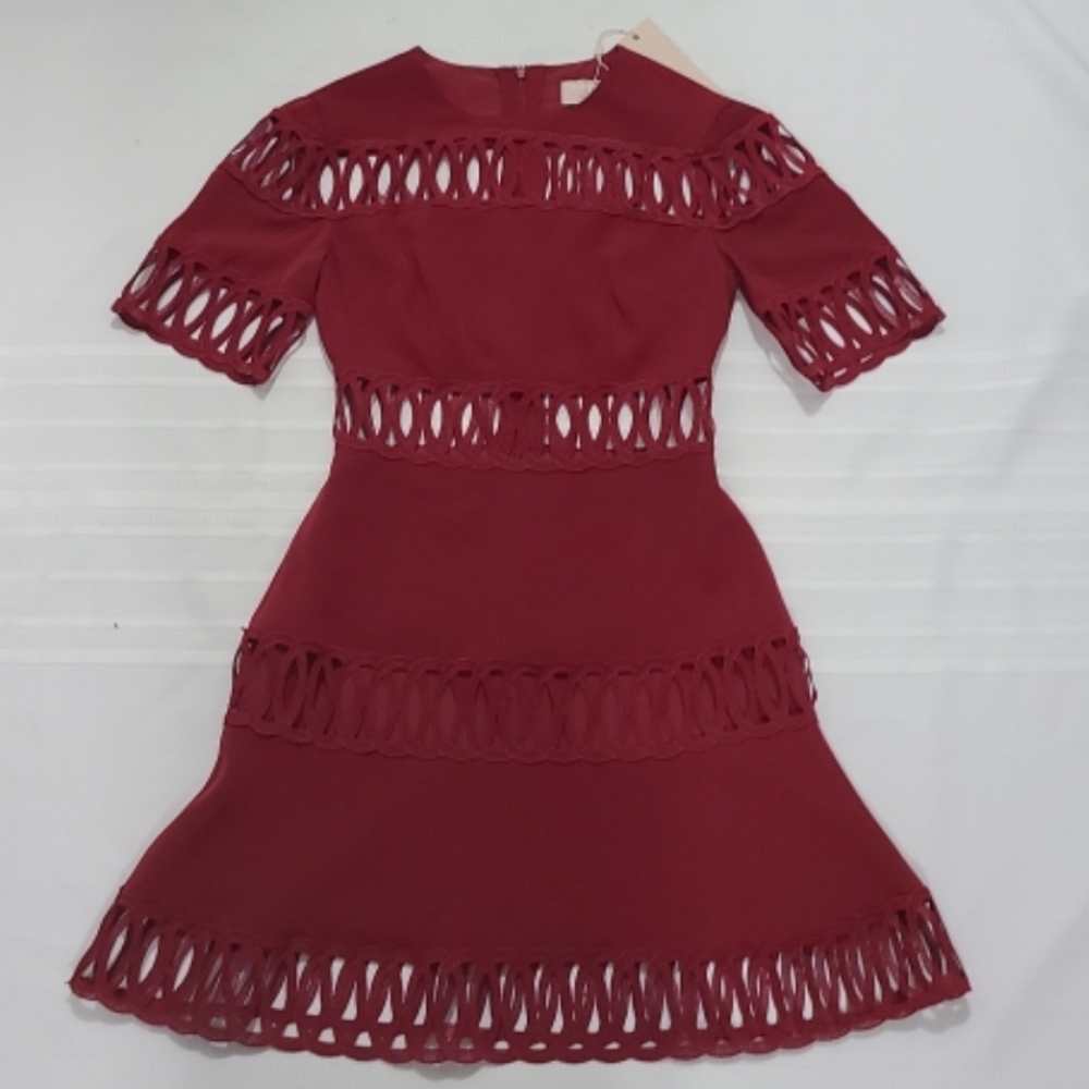 NWT KEEPSAKE the Label Whispers Dress Berry